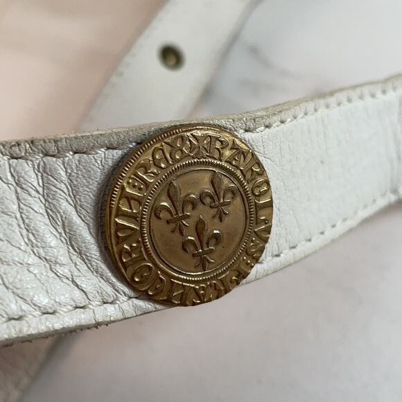 Sepcoeur leather belt cream color with medallions - Picture 3 of 6